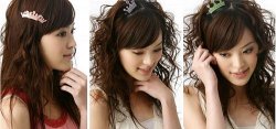 韩国发饰配上可爱的韩国发型