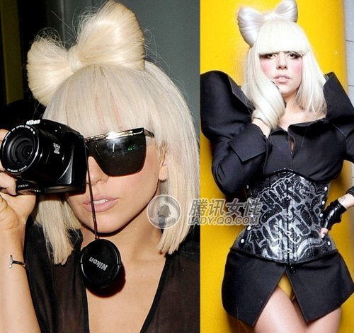 Lady Gaga蝴蝶发髻 派对抢眼就靠它