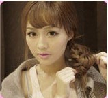 2012最流行的丸子头编发造型 齐刘海发型扎法步骤图片