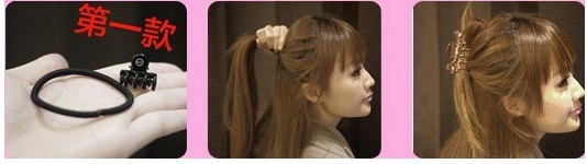 2012最行的丸子头编发造型 齐刘海发型扎法步骤图片  www.faxingnet.com 