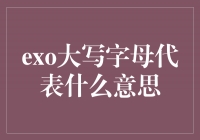 EXO大写字母代表什么意思？